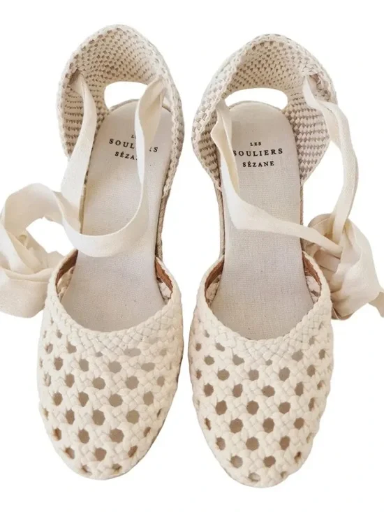 Sézane Mélodie Espadrilles Ecru NEW WITH BOX SIZE 7 - Picture 8 of 9